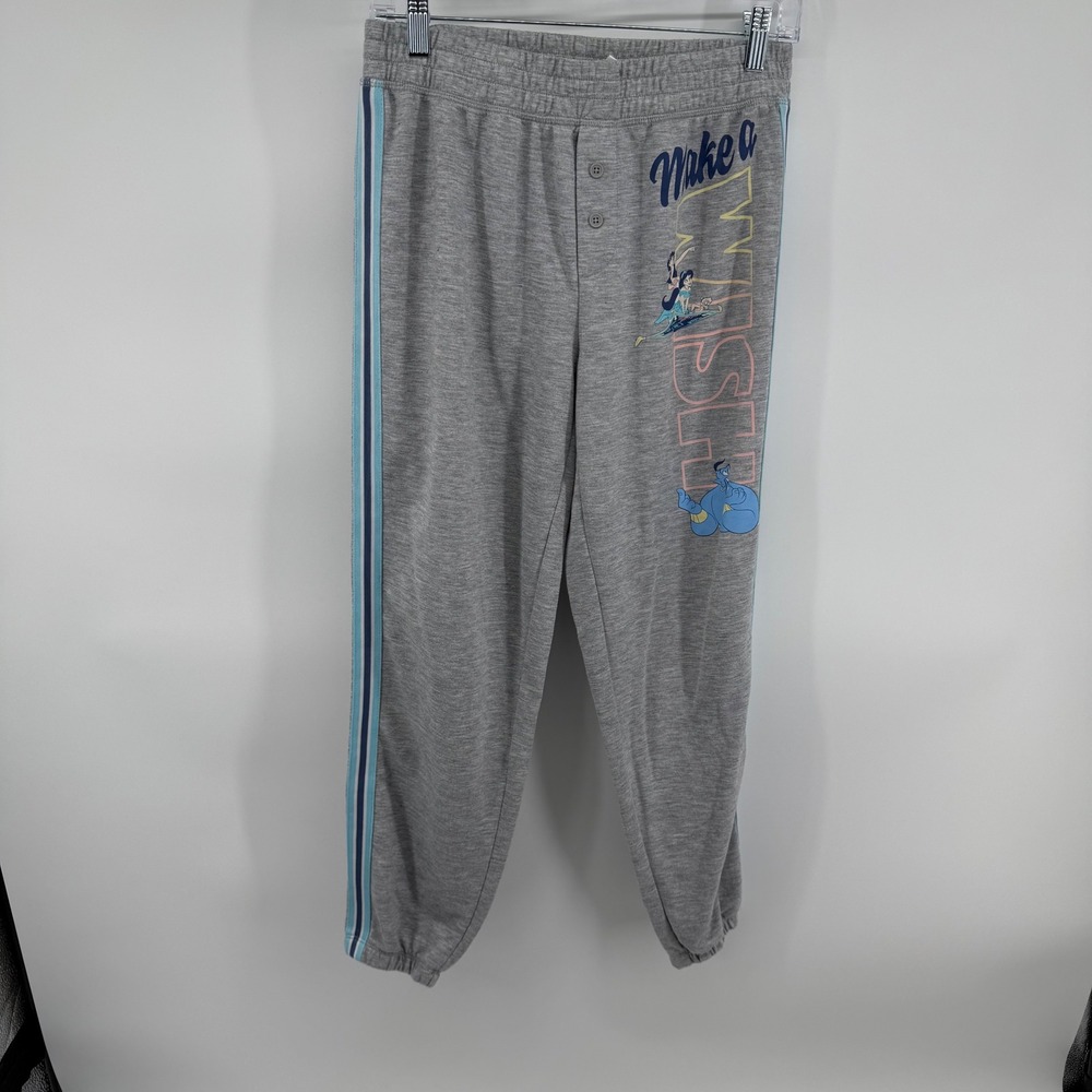 Disney Aladdin Jasmine Genie Pajama Pants Grey Sleepwear Joggers Small LZ29713BC